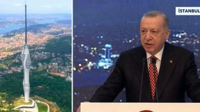 صورة أردوغان يفتتح أطول مبنى في إسطنبول وأوروبا