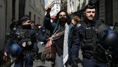 Photo de Les étudiants de Sciences Po Paris mobilisés pour les Palestiniens évacués